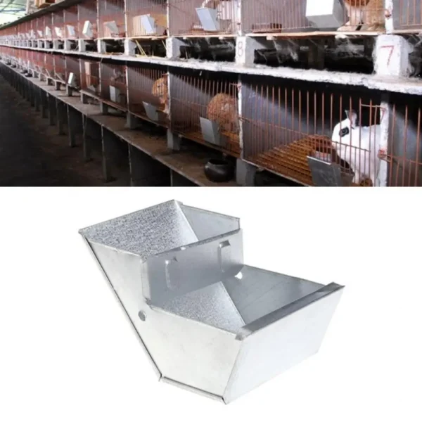 Rabbit Hutch Trough Feeder Drinker Food Bowl Equipment Tool for Farming Animals - Image 6