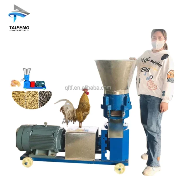 Taifeng Farm uses a household small manual pelletizer for poultry and livestock feed pellet production - Image 4