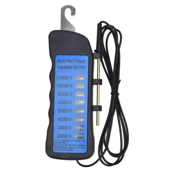 12KV Neon Fence Voltage Tester with 8 Indicator Lights - Waterproof 2000-12000V Electric Fencing Meter for home & Farm Use